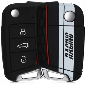   Husa Cheie Auto pentru VW - 3 Butoane, Silicon, Negru, 42888.25