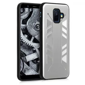   Husa pentru Samsung Galaxy A6 (2018), Aluminiu, Argintiu, 47129.35
