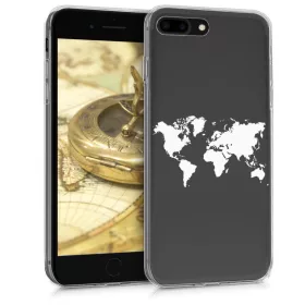   Husa pentru Apple iPhone 8 Plus / iPhone 7 Plus, Silicon, Alb, 45352.02