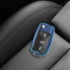 Husa Cheie Auto pentru VW / Skoda / Seat - 2-3 Butoane, Silicon, Albastru, 47188.04