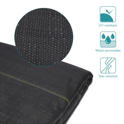 Tesatura geotextila Navaris, 25 m2, 1x25 m, 100 g/m2, UV stabilizata, negru, polipropilena