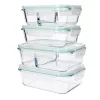 Set de 4 caserole de depozitare a alimentelor din sticla, 1000ml, 600ml, 47684.04.01