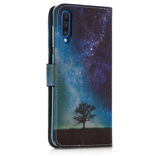 Husa pentru Samsung Galaxy A50, Piele ecologica, Multicolor, 48062.02