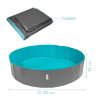 Piscina pentru caini Navaris L, 120 cm, albastru, cu husa, 48329.2.01