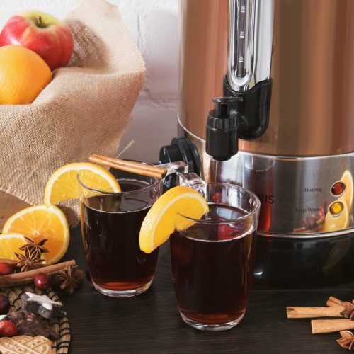 Fierbator vin fiert si apa calda Navaris, 18 L, 1650 W, finisaj auriu, cu robinet, auriu, metal