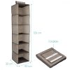 Set 2 Organizator imbracaminte suspendat, 6 rafturi, 30 x 30 x 126 cm, 46267.05.2