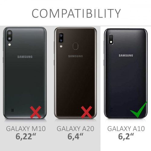 Husa pentru Samsung Galaxy A10, Piele ecologica, Negru, 49823.01
