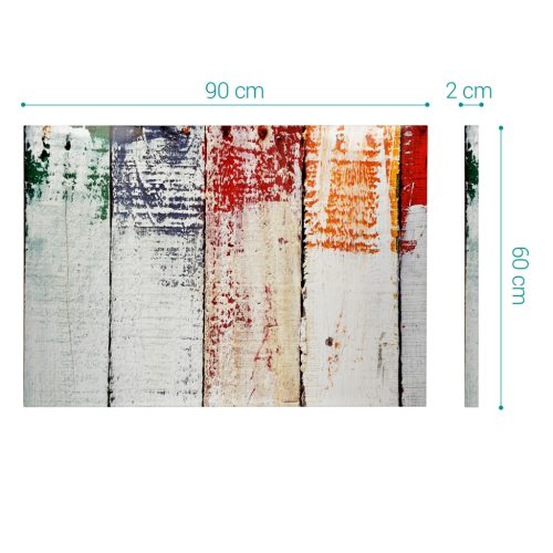 Tabla magnetica Navaris, lemn vopsit, 90x60 cm, whiteboard si magneti, multicolor, lemn/MDF/metal