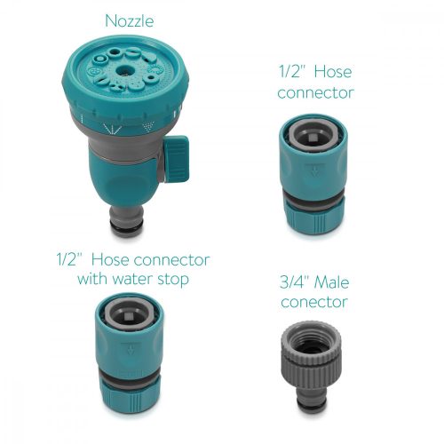 Set 4 conectori pentru furtun Navaris, Duza, Kit robinet, Conector furtun, 51021.01