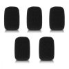 Set 5 Huse pentru microfon 1.8 x 2x 0.8 cm, Kwmobile, Negru, Spuma cu memorie, 51271.02