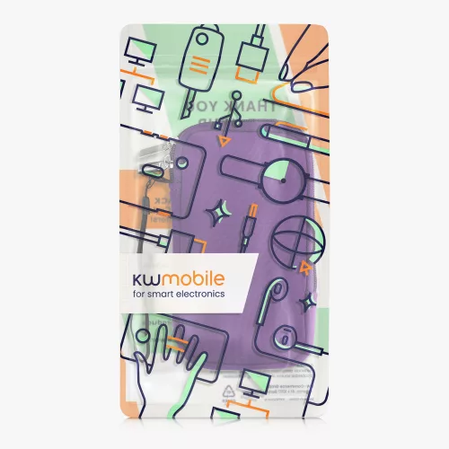 Husa Universala pentru telefon L - 6,5 inch, Neopren, Mov, 46188.3.38