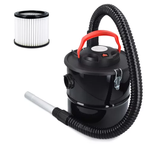 Aspirator pentru cenusa Navaris, 10 L, otel, 800W, cu filtru, compact, negru, 26x26x27 cm, Negru