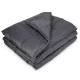 Patura grea Navaris, 135x200 cm, 4.8 kg, cu perle de sticla, gri, sticla/poliester/bumbac