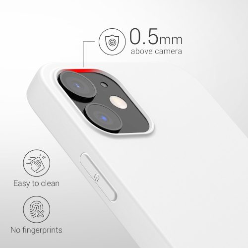 Husa pentru Apple iPhone 12 / iPhone 12 Pro, Silicon, Alb, 53938.48