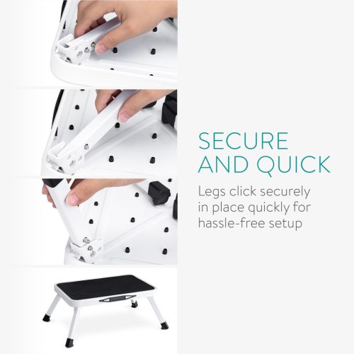 Scaun pliabil Navaris 1 treapta, 45.7x33x17.2 cm, 150 kg, metal, 54101.01