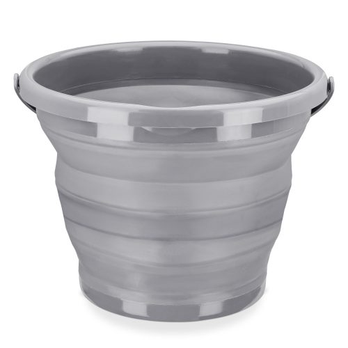 Galeata pliabila din cauciuc termoplastic Navaris, 10 L, Gri, 45985.3.22