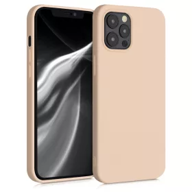  Husa pentru Apple iPhone 12 Pro Max, Silicon, Crem, 52714.154