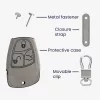 Husa Cheie Auto pentru Mercedes Benz - 2-3 Butoane, kwmobile, Piele nabuc, Gri, 54576.01