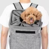 Rucsac de transport animale de companie Navaris pentru bicicleata, Poliester, Gri, 54595.22