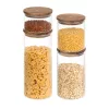 Set 4 Borcane de depozitare cu capac Navaris, 1400ml, 1000ml, 600ml si 300ml, 54691.02.04
