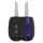Husa Cheie Auto pentru Dacia / Renault - 2 Butoane - Keyless Go, kwmobile, Silicon, Negru / Albastru, 54813.02