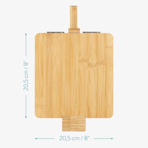 Presa tortilla Navaris, patrata, din bambus, livrare asamblata, pentru burrito si fajitas, maro, bambus