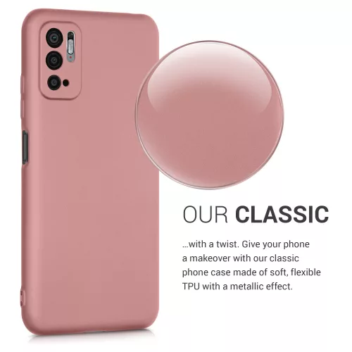Husa pentru Xiaomi Redmi Note 10 5G, Silicon, Rose Gold, 54949.31