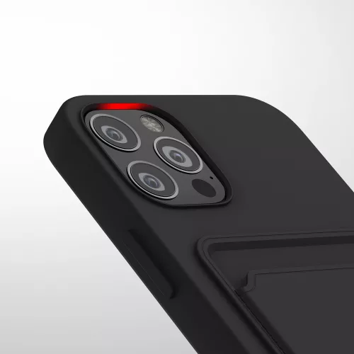 Husa pentru iPhone 12 / iPhone 12 Pro, Silicon, Negru, 55112.01