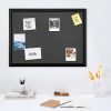 Panou memo textil Navaris, 60x45 cm, cadru MDF, premontat, pini inclusi, alb, MDF/textil