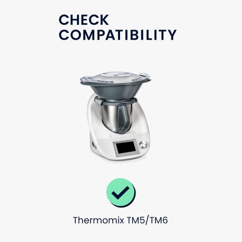 Husa de protectie pentru Thermomix TM6/TM5, Kwmobile, Negru/Alb, Plastic, 55449.01