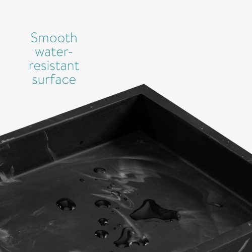 Tavita decorativa Navaris pentru bijuterii, 23.5x12.5x2.6 cm, negru, rasina