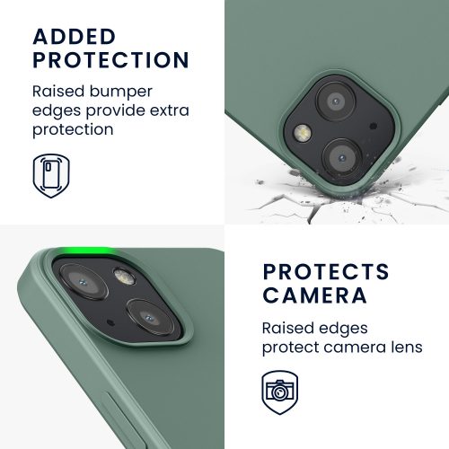 Husa pentru iPhone 13, Silicon, Verde, 55948.166