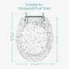 Capac toaleta Navaris, glitter, 42x36x4.5 cm, rasina transparenta, transparent, plastic