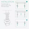 Capac toaleta Navaris, glitter, 42x36x4.5 cm, rasina transparenta, transparent, plastic