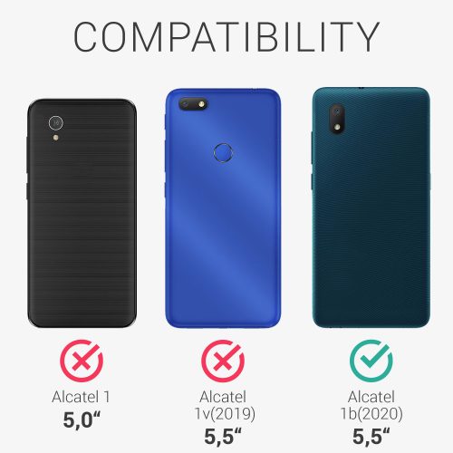 Husa pentru Alcatel 1B (2020), Silicon, Verde, 51516.224, kwmobile