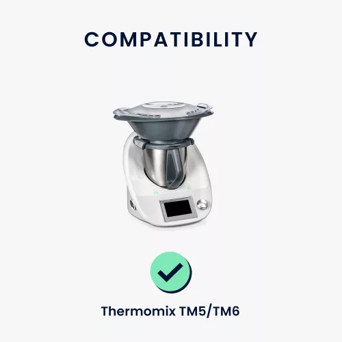 Husa de protectie pentru Thermomix TM6/TM5, Kwmobile, Negru/Alb, Plastic, 55449.02