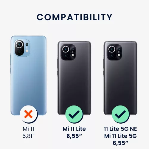 Husa pentru Xiaomi Mi 11 Lite 5G, Silicon, Multicolor, 56530.02, kwmobile