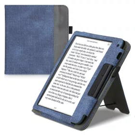   Husa pentru Tolino Vision 6, Piele ecologica, Albastru, kwmobile, 56601.03