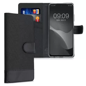   Husa pentru Xiaomi Redmi Note 10 / Redmi Note 10S, Textil, Negru, 56898.73, kwmobile