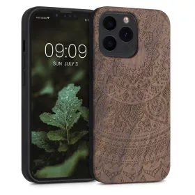   Husa pentru Apple iPhone 13 Pro, Lemn, Maro, 55967.07, kwmobile