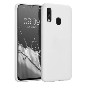   Husa Kwmobile pentru Samsung Galaxy A40, Silicon, Alb, 48547.48