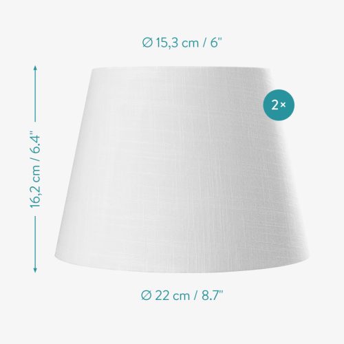 Set 2 Abajururi, E27, Alb/Argintiu, Navaris, 53997.02.42