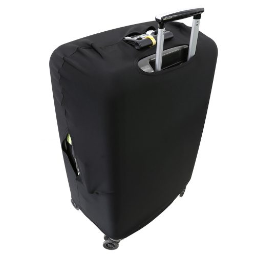 Husa pentru troler marime L, Kwmobile, Negru/Alb, Lycra, 45230.3.03