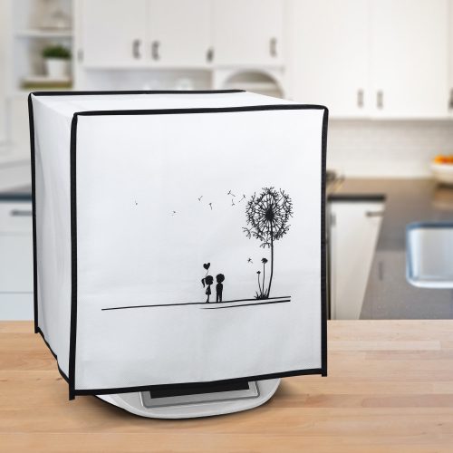 Husa de protectie pentru Thermomix TM6/TM5, Kwmobile, Negru/Alb, Plastic, 55449.04