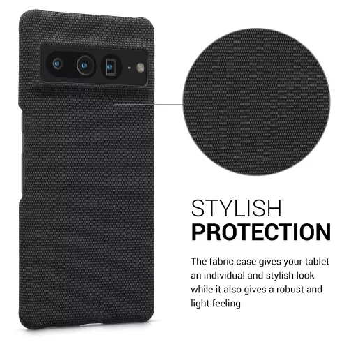 Husa kwmobile pentru Google Pixel 7 Pro, Textil, Gri, 58018.19