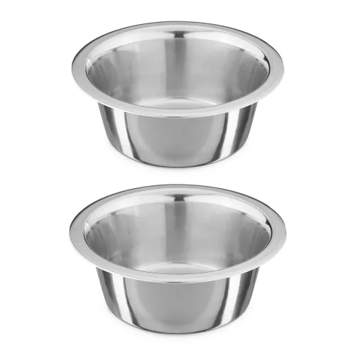 Set 2 boluri din inox pentru caini si pisici de talie mica, 350 ml, 58405.01