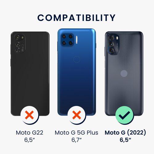 Husa Kwmobile pentru Motorola Moto G (2022), Silicon, Negru, 58530.47