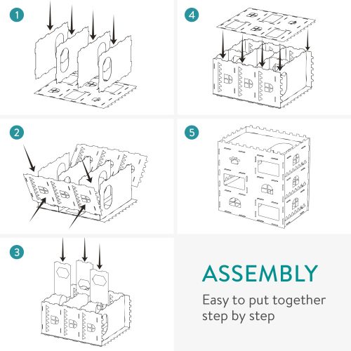 Casa pentru pisici Navaris, Carton, Maro, 58836.01