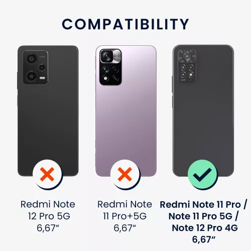 Husa Kwmobile pentru Xiaomi Redmi Note 11 Pro/Redmi Note 11 Pro 5G, Silicon, Violet, 57373.100