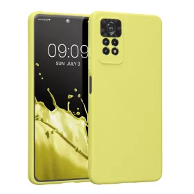   Husa Kwmobile pentru Xiaomi Redmi Note 11 Pro/Redmi Note 11 Pro 5G, Silicon, Galben, 57919.165